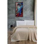 Mulberry Klimalı Pike,%100 Pamuk Petekli Pike, Dörtmevsim Pike Çift Kişilik 220x240 Krem