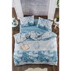 Mulberry Lina Nevresim Takımı Ranforce Çift Kişilik 200x220 Mavi