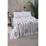 Mulberry Marine Çift Kişilik Pike Yatak Örtüsü 200 x 230 Beyaz