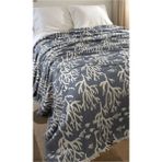 Mulberry Mercan Desen 4 Katlı Müslin Pike Yatak Örtüsü Battal Boy 240X260 cm - Lacivert - 240 x 260 cm