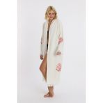 Mulberry Muslin Peştemal Bornoz Banyo ve Plaj Elbisesi - 2XL - Kırmızı