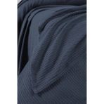 Mulberry Örgü Pike Pamuk Kalın Iplik Yumuşak Battal Boy 240*260 cm - 240 x 260 cm - Lacivert
