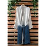 Mulberry Osimhen Müslin Gölgeli Bornoz Pamuk - 2XL - Lacivert
