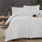 Mulberry Ranforce Tek Kişilik Pamuklu Nevresim Takımı 160x220 - Beyaz