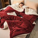 Mulberry Sherpa Polar Battaniye Çift Taraflı Tek Kişilik 160x220 Cm Siyah