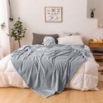 Mulberry Tek Kişilik Fitilli Yumuşak Dokulu Battaniye 170 x 230 cm - Açık Gri