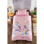 Mulberry Unicorn Tek Kişilik Nevresim Takımı Pembe