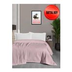 Mulberry Waflle Desenli Pike Battaniye %100 Pamuk Kalın Iplik Yumuşak Battal Boy 240 x 260 - Pembe