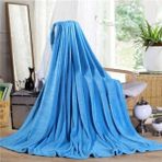 Mulberry Wellsoft Battaniye, Dört Mevsim Televizyon Battaniyesi, Peluş, Polar Battaniye, Çift Kişilik 220 x 230 cm - 220 x 240 cm - Mavi