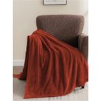 Mulberry Wellsoft Battaniye Televizyon Battaniyesi Peluş Polar Battaniye Tek Kişilik 170*230-KIREMIT - 170 x 230 cm