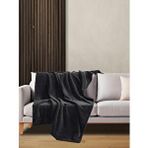 Mulberry Wellsoft Battaniye Televizyon Battaniyesi Peluş Polar Battaniye Tek Kişilik 170*230 Siyah Antrasit