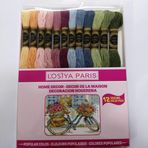 Muline Set - Kanaviçe İp Seti 12 Li Set ( Pembe Kutu )