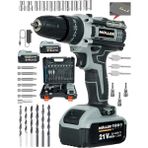 Müller Alman 5800 Xr Profesyonel Darbeli Su Terazili Çift Akülü Şarjlı Matkap 30 Pcs Hediyeli
