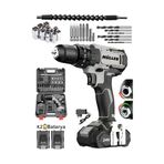 Müller Germany V-Power 2400 Darbeli XR Li-Ion Çift Akülü Şarjlı Vidalama Matkap