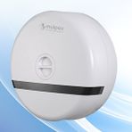 Mulpex Duvara Monte Mini Jumbo Tuvalet Kağıdı Dispenseri / Kağıtlık | Premium Abs Gövde, Anahtarlı Kilit, Vidalı ve Yapışkan Montaj – Beyaz
