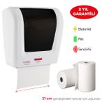 Mulpex Sensörlü Fotoselli Beyaz 21 cm Otomatik Kağıt Havlu Makinesi