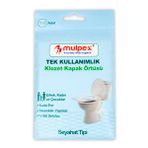 Mulpex Tek Kullanımlık Suda Çözünür Klozet Kapak Örtüsü - 10 lu Paket | Hijyenik ve Pratik Seyahat Aksesuarı