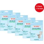 Mulpex Tek Kullanımlık Suda Çözünür Klozet Kapak Örtüsü - 5 x 10 Lu Paket | Hijyenik ve Pratik Seyahat Aksesuarı - Beyaz