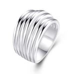 Multi Line Yüzük Gümüş Kaplama 7 Yollu Cool Design 7 (47mm)