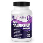 Multi Magnezyum Complex 60 Tablet- Klinik Onaylı Patentli Magnezyum Albion TRAACS® & Magnesia®, Bisglisinat + Sitrat + Malat + L-Threonat + Glukonat & Taurat + Vitamin B6 (P5P)