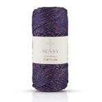 Multi Sparkle Simli Çok Renkli İp 100 Gr Polyester Makrome İpi 1,5 Mm - 150 M (Mor)