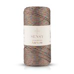 Multi Sparkle Simli Çok Renkli İp 100 Gr Polyester Makrome İpi 1,5 Mm - 150 M (Vizon)