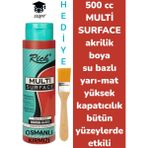 Multi Surface Akrilik Boya 500 Cc-Tüm Yüzeylerde Ideal-Su Bazlı-Yüksek Kapatıcı Pigment-Yarı Mat