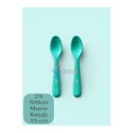 Multiamo 2'li Silikon Mama Kaşığı 15 cm, Yeşil