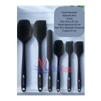 Multiamo 6lı Takım Yanmaz Yapışmaz Slikon Yumurta Fırçası Kaşık Bıçak Pasta Spatula Seti