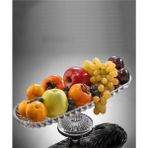 Multiamo Alegre Glass Oval Servis Tabak Salata Meyve Tabağı Cam Sunumluk
