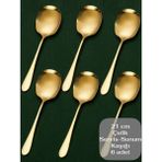 Multiamo Çelik 21 cm 6 Adet Servis Kaşığı / Sunum Kaşığı - Gold
