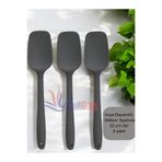 Multiamo Gri Isıya Dayanıklı Silikon Spatula 21 cm, 3'lü Set