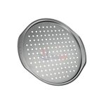 Multiamo Kulplu Delikli Pizza Tepsisi, 31 cm, Gri