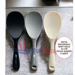 Multiamo Sert Uçlu Isıya Dayanıklı Yanmaz Yapışmaz 3'lü 22 cm Gri Silikon Kaşık