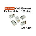 Multibox Cat5 Ethernet Kablo Başlığı Rj 45 100 Adet