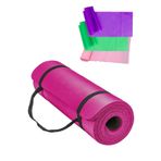 MultiFlexPro 15 Mm Taşıma Askılı Pilates Minderi 1.5 Cm Pilates Minderi Mati + 3 Lü Direnç Pilates Bandı Lastiği