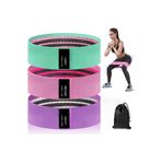 MultiFlexPro 3 Lü Fitness Aerobik Pilates Squat Lastiği Kalça Ve Bacak Güçlendirici Dokuma Direnç Bandı