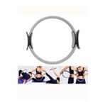 MultiFlexPro 40 Cm Pilates Çemberi Deluxe Tutamaçlı Plates Ring Circle Egzersiz Cemberi Gri