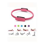 MultiFlexPro 40 Cm Pilates Çemberi Deluxe Tutamaçlı Plates Ring Circle Egzersiz Cemberi Pembe