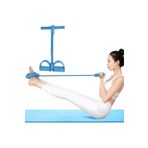 MultiFlexPro Body Trimmer Direnç Bandı 4 Tüplü Karın Bel Kol Bacak Germe Mekik Çekme Spor Aleti Mavi