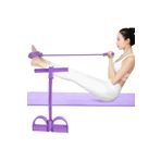 MultiFlexPro Body Trimmer Direnç Bandı 4 Tüplü Karın Bel Kol Bacak Germe Mekik Çekme Spor Aleti Mor