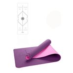 MultiFlexPro Çevre Dostu Pilates Minderi Hizalamalı 8mm Yoga Matı Çift Taraflı Kaydırmaz Pilates Minderi