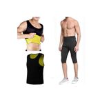 MultiFlexPro Erkek Termal Sauna Tayt Ve Atleti Erkek Terleme Fitness Spor Taytı Ve Atleti Takım