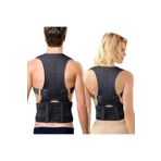 MultiFlexPro Siyah Kadın Erkek Dik Duruş Kamburluk Önleyici Manyetik Bel Omuz Korsesi Manyetik Dik Duruş Korsesi MF05