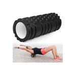 MultiFlexPro Yüksek Yoğunlukta Orta Sert Deluxe Foam Roller Masaj Köpüğü Pilates Masaj Rulosu Siyah