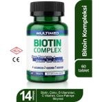 Multimed Biotin Kompleksi – Saç Dökülmesine Karşı Destek + Güçlü Keratin Etkisi – 60 Tablet