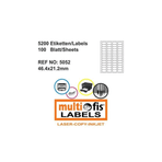 Multiofis 5052 46.4x21.2 mm Laser Etiket
