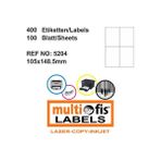 Multiofis 5204 105x148.5 mm Laser Etiket