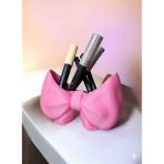 Multiogz Fiyonk Makyaj Fırça Organizeri | 3D Baskı Dekoratif Makyaj Malzemesi Saklama Kutusu | Brush Holder - pembe