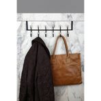 MultiStore Siyah Paslanmaz Metal 12li Mutfak ve Banyo Geçmeli Kapı Arkası Askılık Organizer